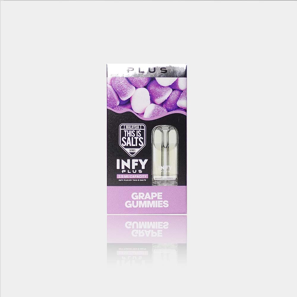 หัวพอต หัวพอต INFY Plus 2.5 ml. - Grape Gummies – Thai Vape Shop