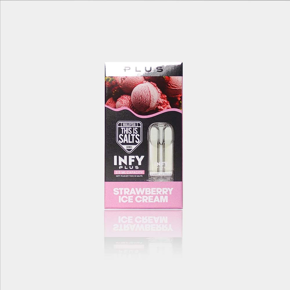 หัวพอต หัวพอต INFY Plus 2.5 ml. - Strawberry Ice Cream – Thai Vape Shop